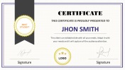 Award Certificate Template PowerPoint and Google Slides